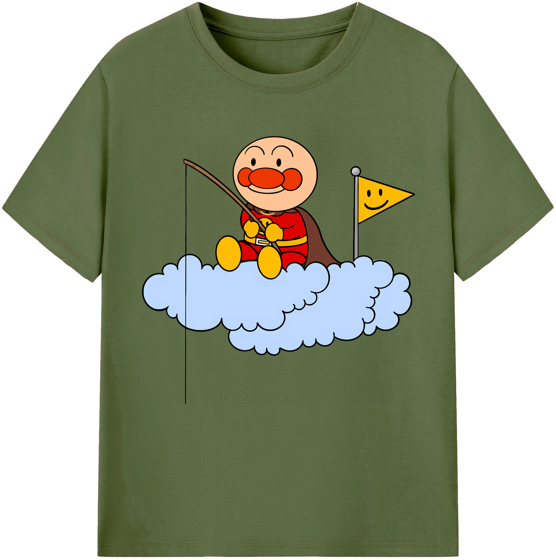 （画像用） アンパンマン Anpanman 綿100％半袖Tシャツ（フロントプリント）